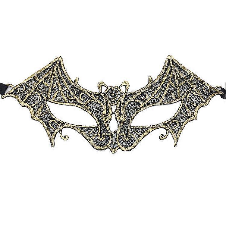 Máscara de encaje dorado de Halloween