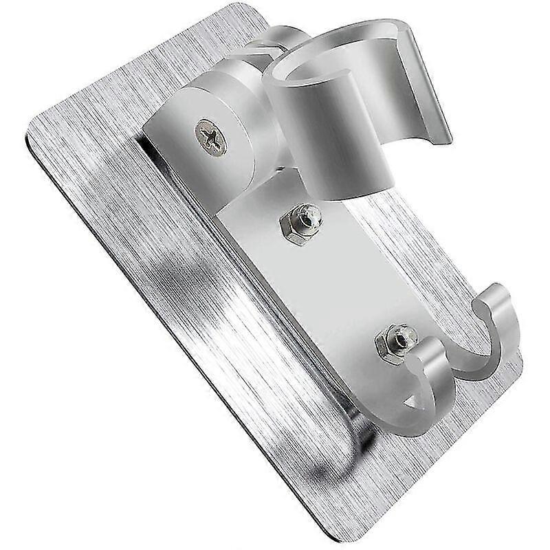Adjustable Shower Head Wall Mount Holder Bracket With 2 Hanging Hooks