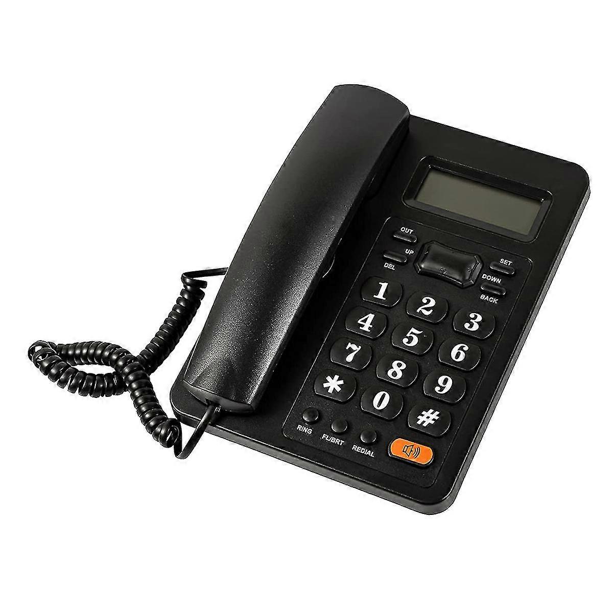 Corded Telephone Landline Telephone, Dual Interface Wired Telephone With Caller Identification For