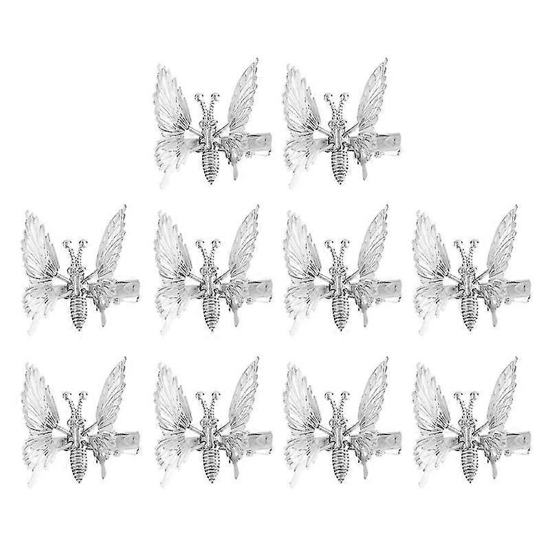 10pcs 3d Movable Butterfly Hair Clips