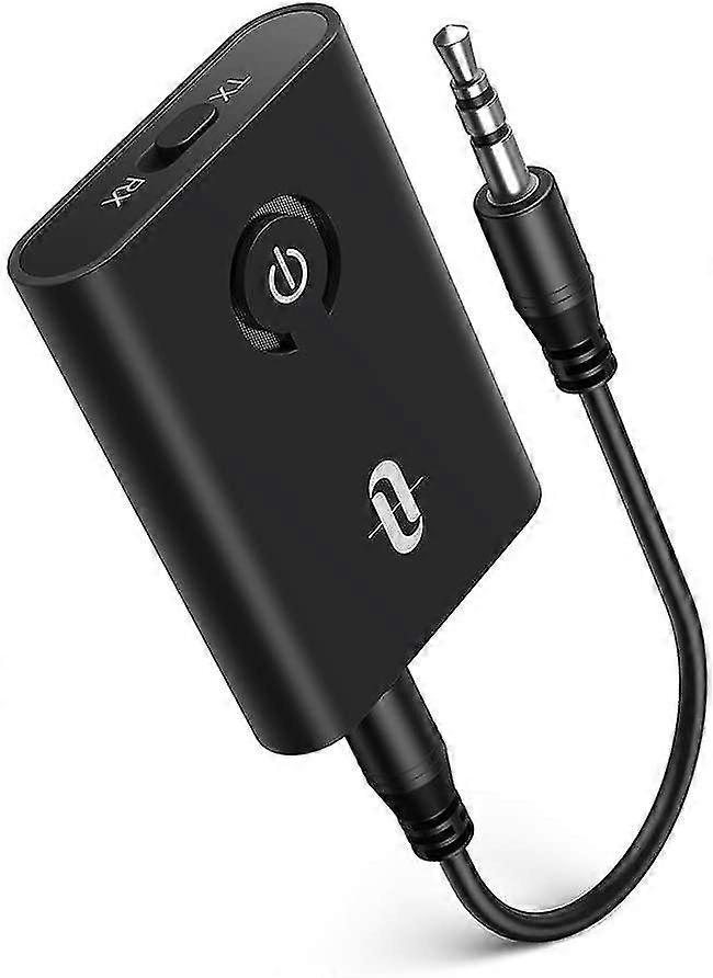 Bluetooth 5.0 Transmitter/receiver, Taotronics 2-in-1 Wireless 3.5mm Audio Adapter (aptx Low Latency, 2 Devices Simultaneously