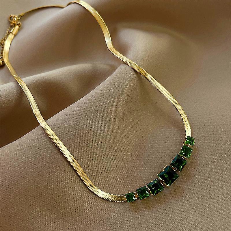 Lichte luxe niche ontwerp temperament Titanium stalen sieraden persoonlijkheid sleutelbeen ketting