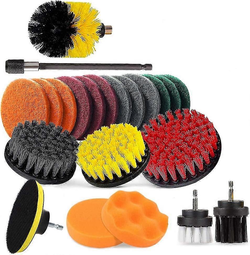 22 Pcs Iave Drill Brush Attachment Drill Brushes Attachment Scrubber Cleaning