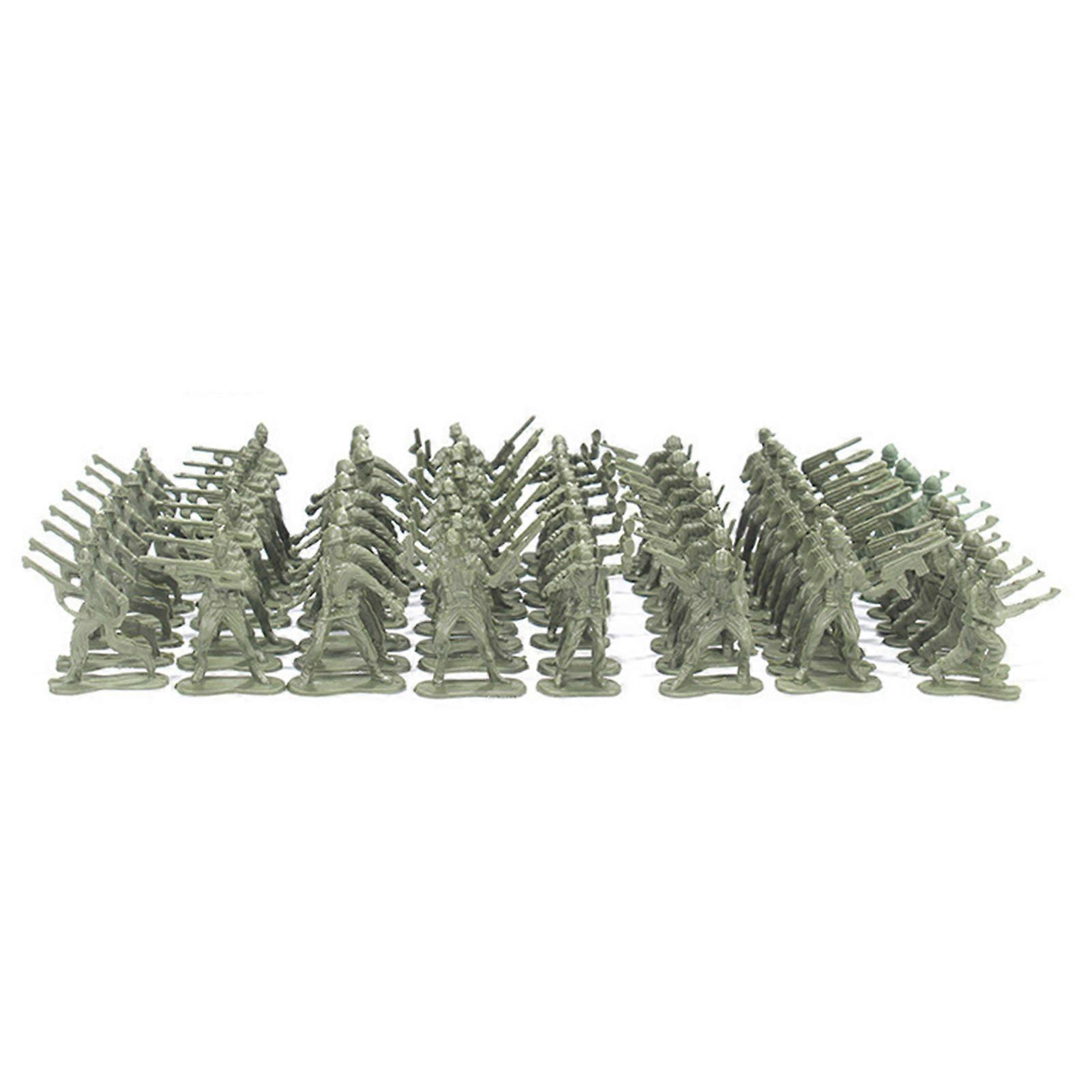 100Pcs Soldier Model Army Men Toy Soldiers Playset for Imaginative Play Educational Projects for Kids