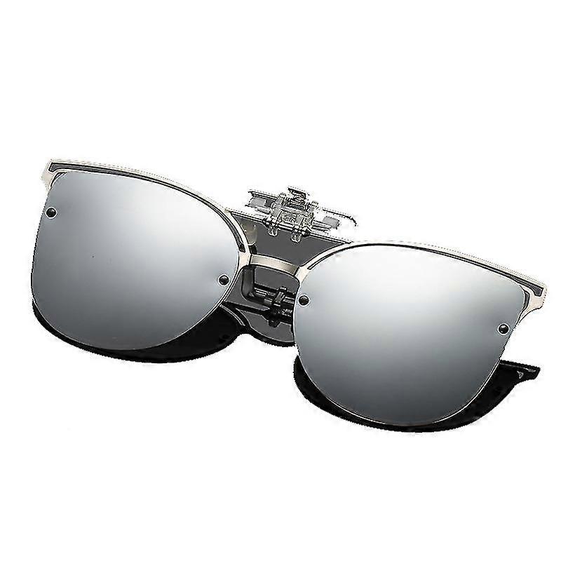 Clip On Sunglasses - Polarised Clip On Flip Up Sunglasses Fit Over Eyewear Glasses With Uv Protection Clip-on Sunglasses