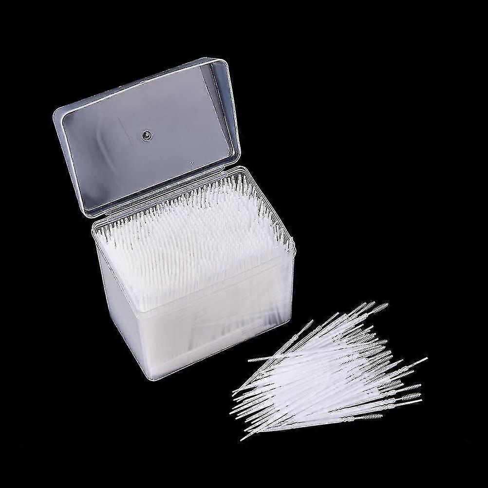 1100pcs Dental Picks Plastic Toothpick Oral Hygiene 2 Way Interdental Brush Stick