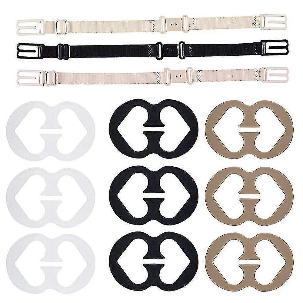 12 Pcs Bra Strap Clips Conceal Straps Supports, Sangle de soutien-gorge réglable