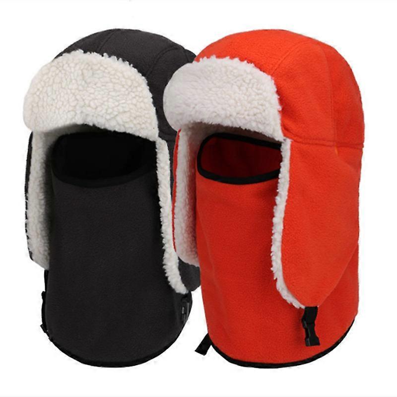 EVAGO Trapper Hat Winter Hats for Men, Trooper Russian Warm Hat with Ear Flaps, Women Ushanka Bomber Fur Hats for Skiing with Mask