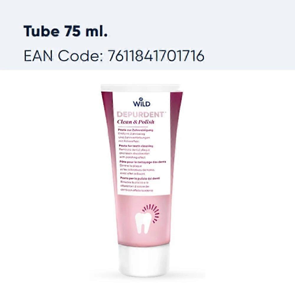 歯のクリーニングのための野生のDepurdentクリーンとポリッシュペースト紫色の歯磨き粉まばゆいばかりの白い歯は歯垢を取り除きますスイス製