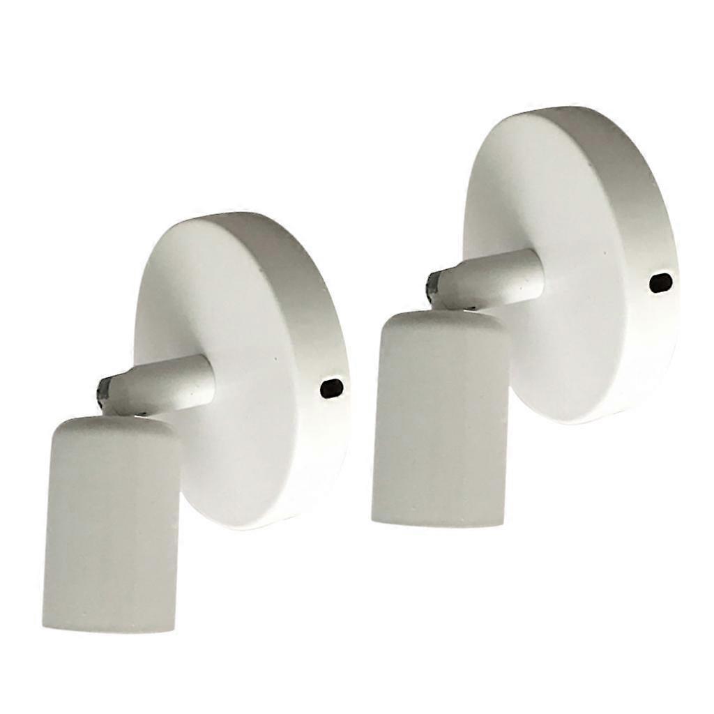 2pcs/set E27 Wall Lamp Holder Adjustable Light Holder Home Bedroom White