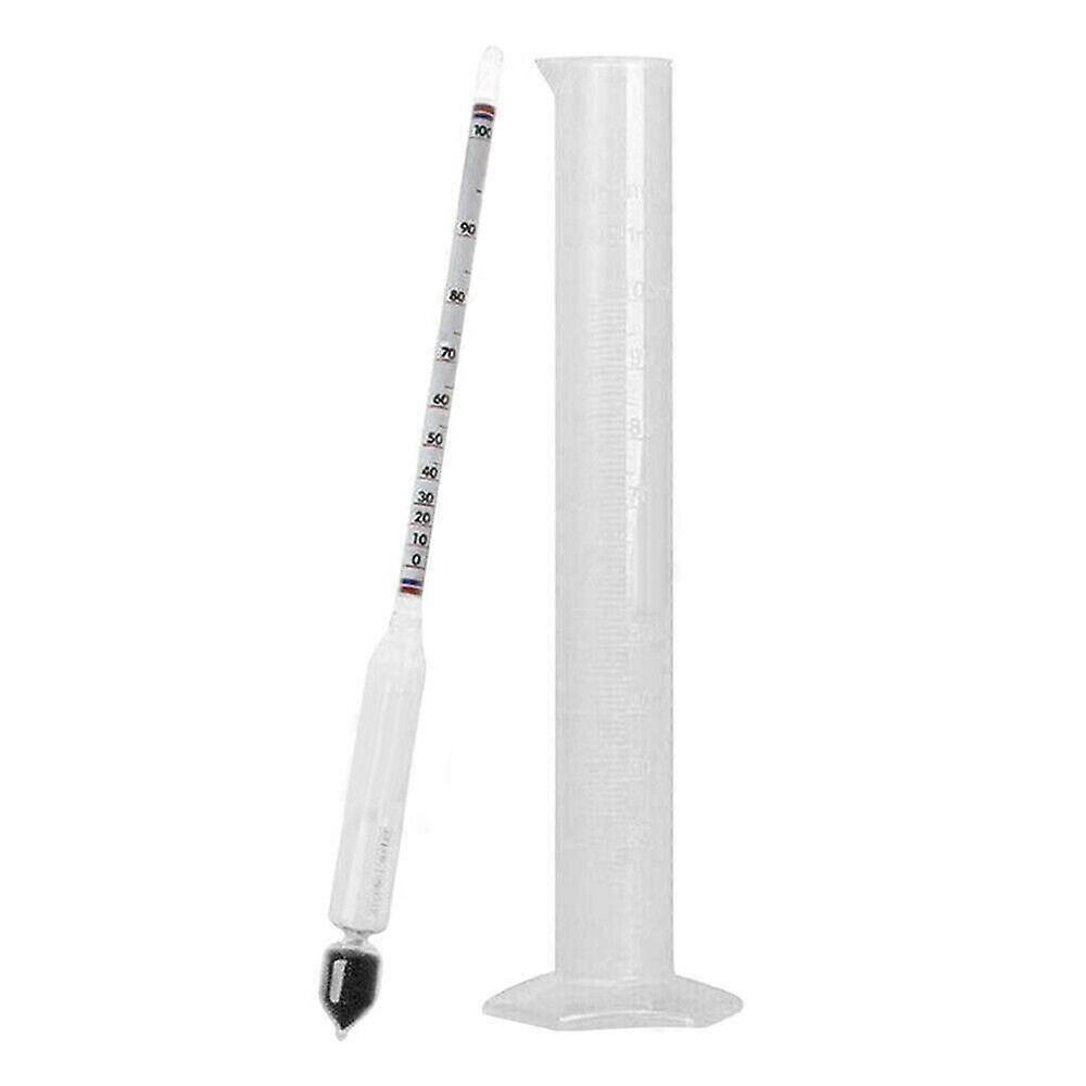 100ml Alcohol Hydrometer Distilling 0 Meter With Measuring Cup Meter Tester AU