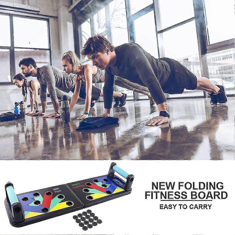 Push Up Board Detachable Strength Training Pad With 2 Handles Foldable For Body