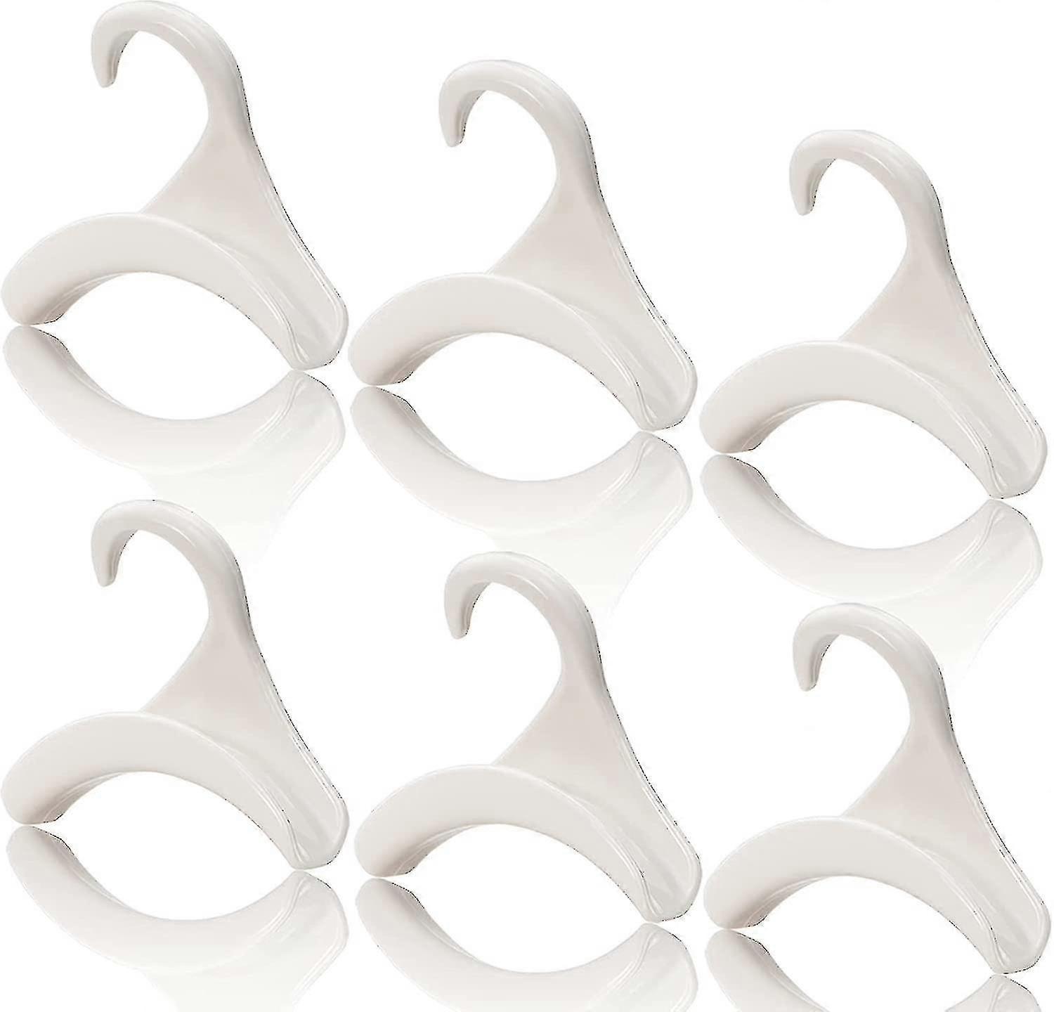 6pcs Durable Purse Handbag Hanger Hook (white)