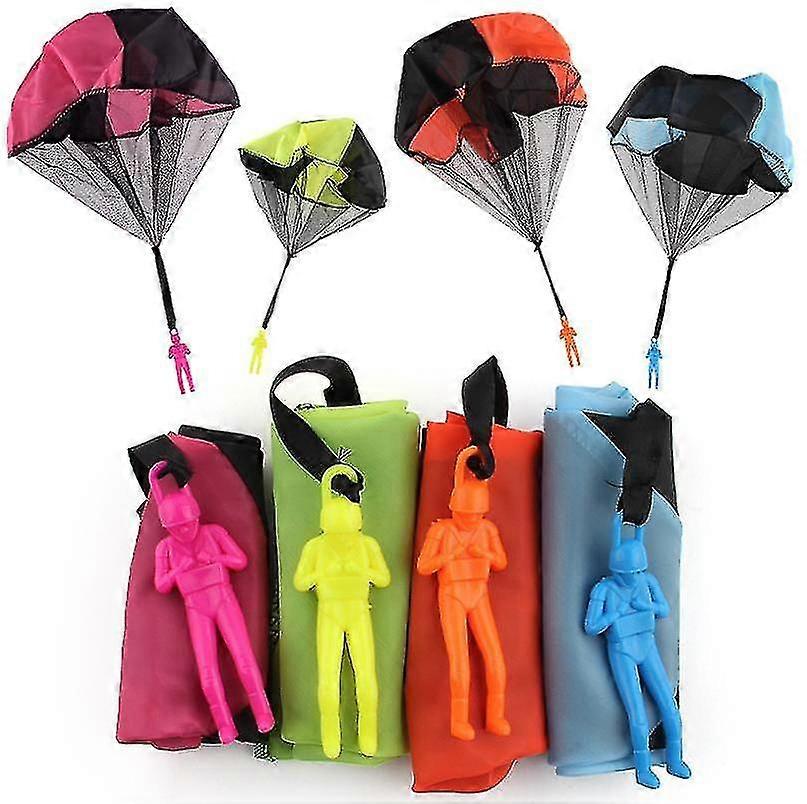 4 pcs יד לזרוק מיני משחק חייל מצנח צעצועים לילדים בחוץ כיף ספורט Prop אוויר צנחנים לזרוק מצנחים של חיילים בתוך הבית Ou