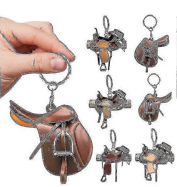 乗馬シェイプペンダントウェスタンカウボーイサドルキーチェーン装飾ペンダントクリエイティブサドルアクリル吊り下げ装飾