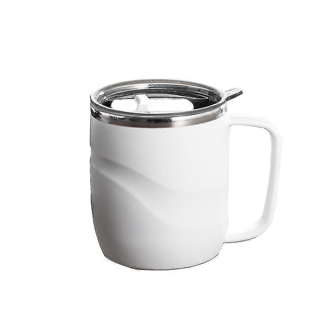 الفولاذ المقاوم للصدأ القدح معزول مع غطاء منزلق مع مقبض (أبيض)