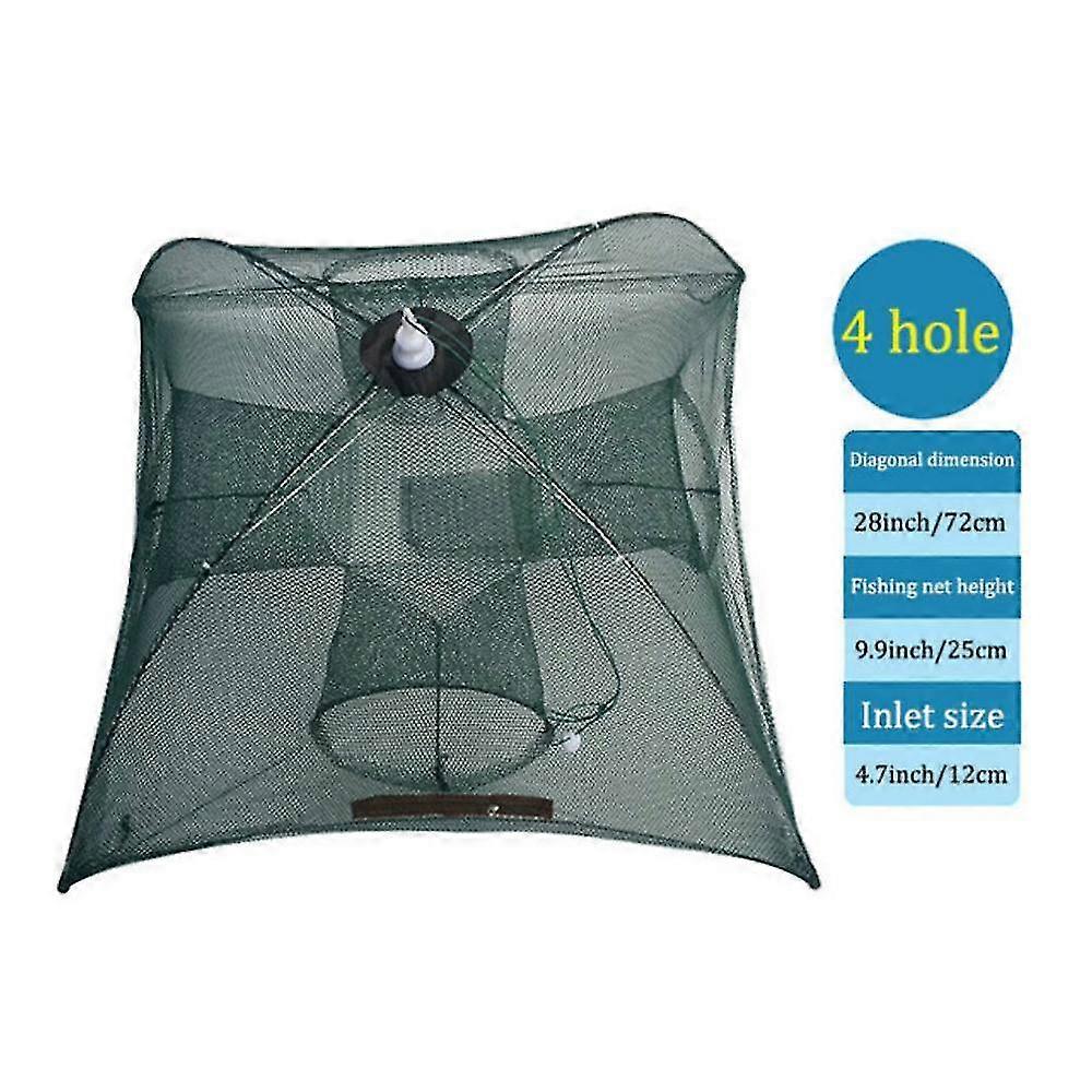 Portable Ing Net Shrimp Ca Nylutomatic Foldable Catch Crab B