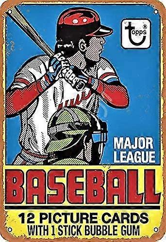 Baseball Picture Cards Vintage Tin Sign Logo 8x12 polegadas OU 12x16 polegadas Publicidade Atraente Wall D