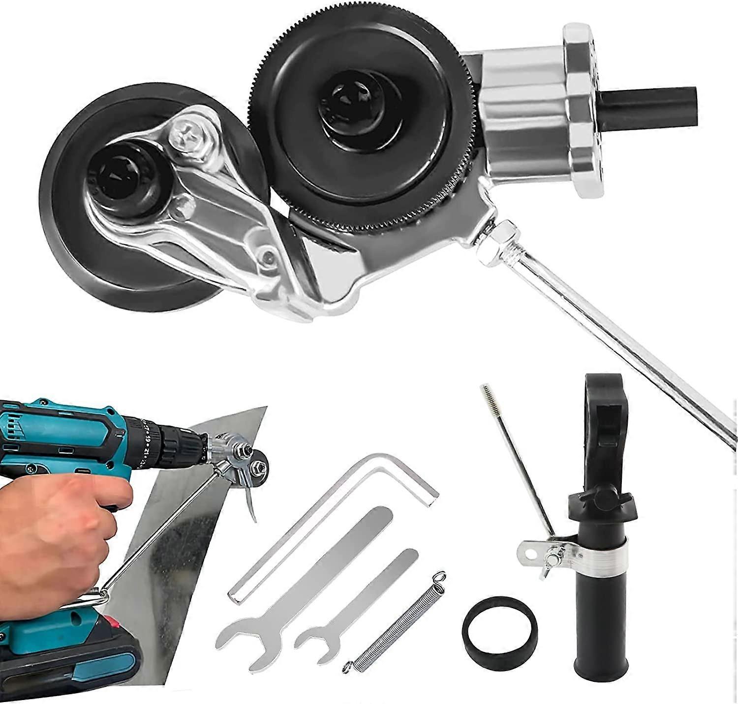 2022 مقصات الحفر الكهربائية الجديدة لقطع الألواح ، مرفق حفر القضم المعدني مع محول ، أداة مرفقات القصاصات المعدنية DIY ، سكين الصفائح المعدنية للكوتين