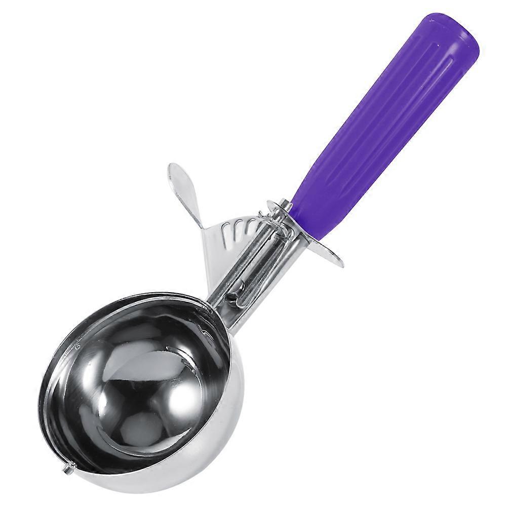 Practical Stainless Steel Fruit Ice Cream Scoop Spoon with Plastic Handle Kitchen Tool