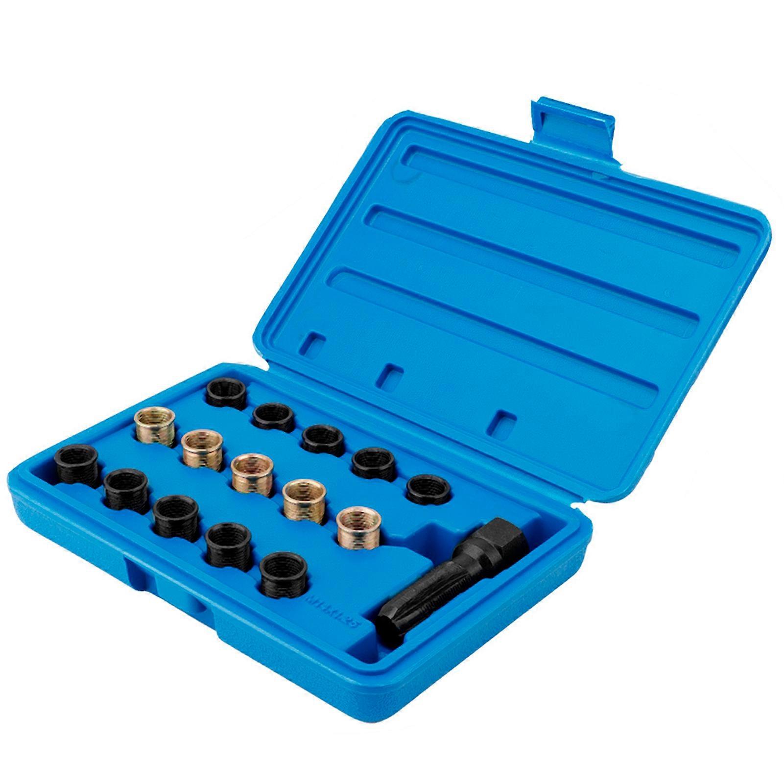 16Pcs Spark Plug Tap Set - Efficient Thread Repair Rebuild Kit