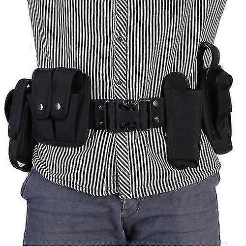 Tactique Police Sécurité Garde Equipement Service Utilitaire Kit Ceinture Avec Pochettes Système Holster Extérieur T