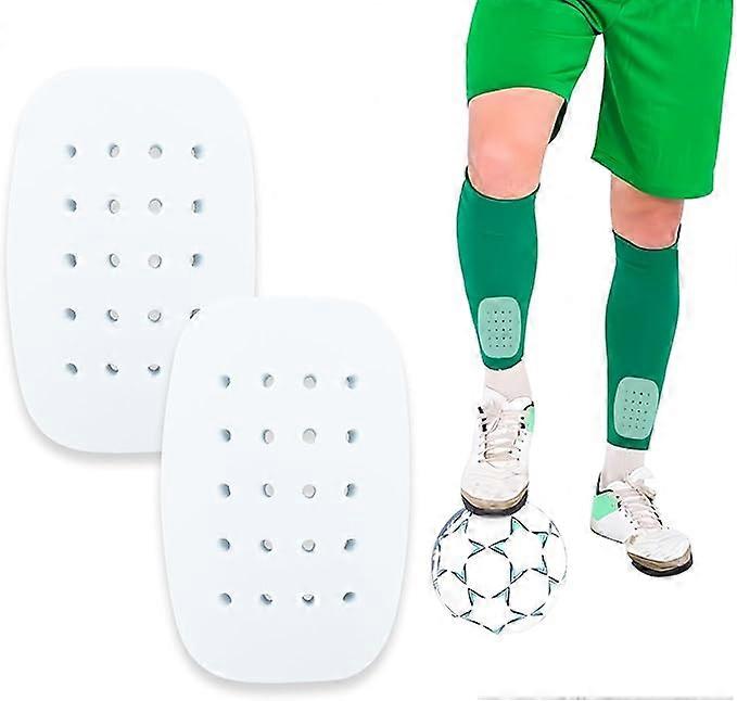 2 pairs of mini football shin guards (white) breathable football shin guards sleeves professional unisex anti-slip football shin guards football train