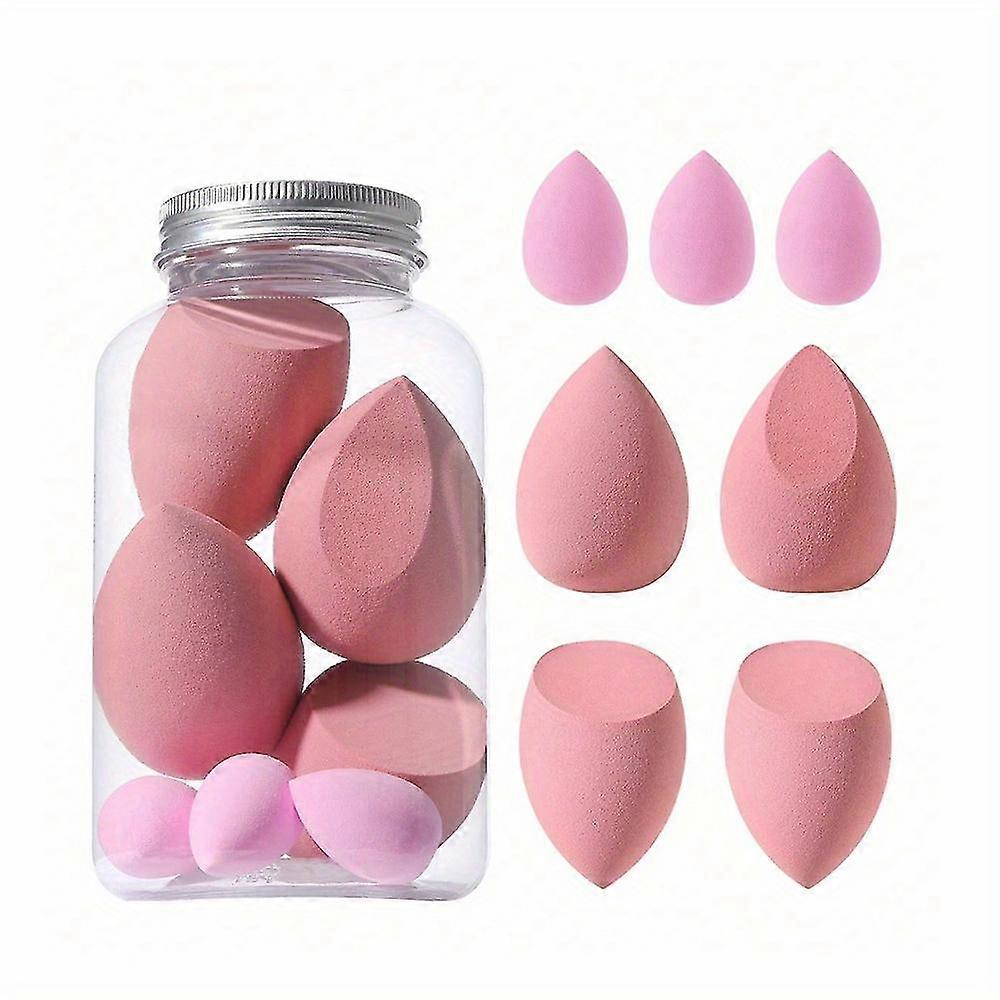 7Pcs Makeup Sponge Beauty Blender Set With 1 Storage Box Soft Wet And Dry Use Blender Sponge For