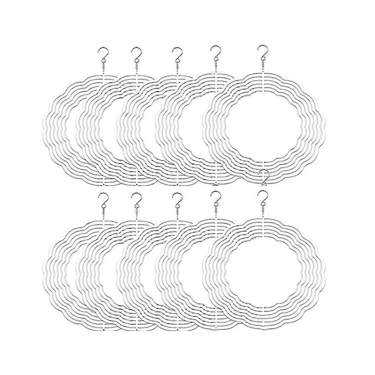 10pcs 8 pollici sublimazione vento spinner spazi vuoti 3d vento filatori appesi vento spinners per interno giardino esterno decorazione