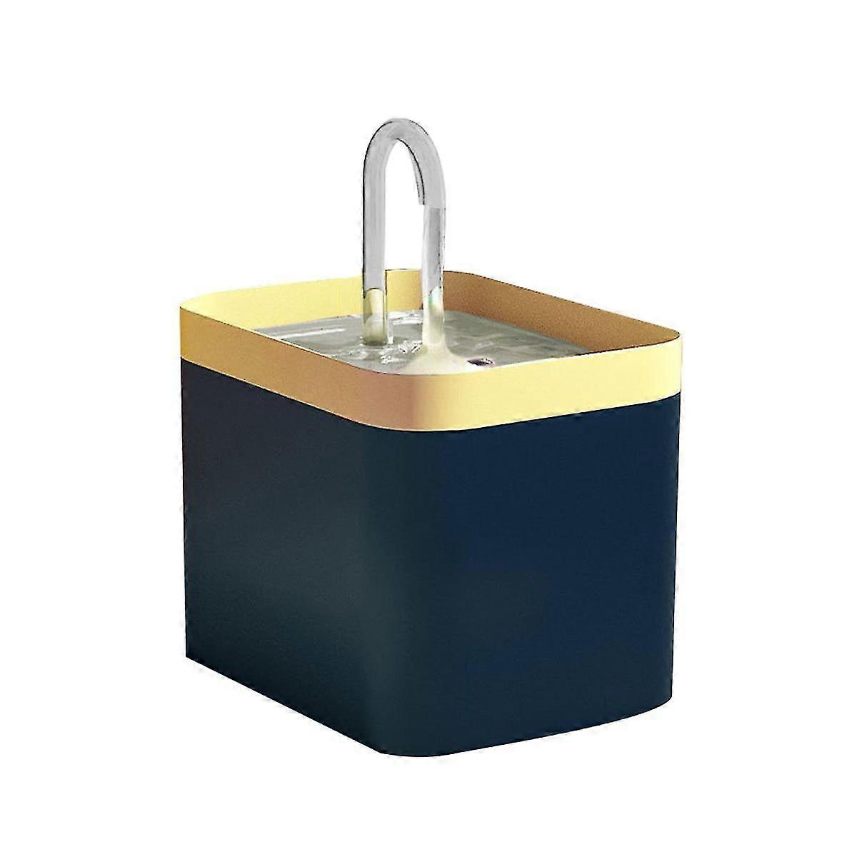 Pet Water Fountain Auto Filter Usb Electric Mute Pet Drinker 1.5l Recirculate Filtring Drinker For Cats Pet Dark Blue