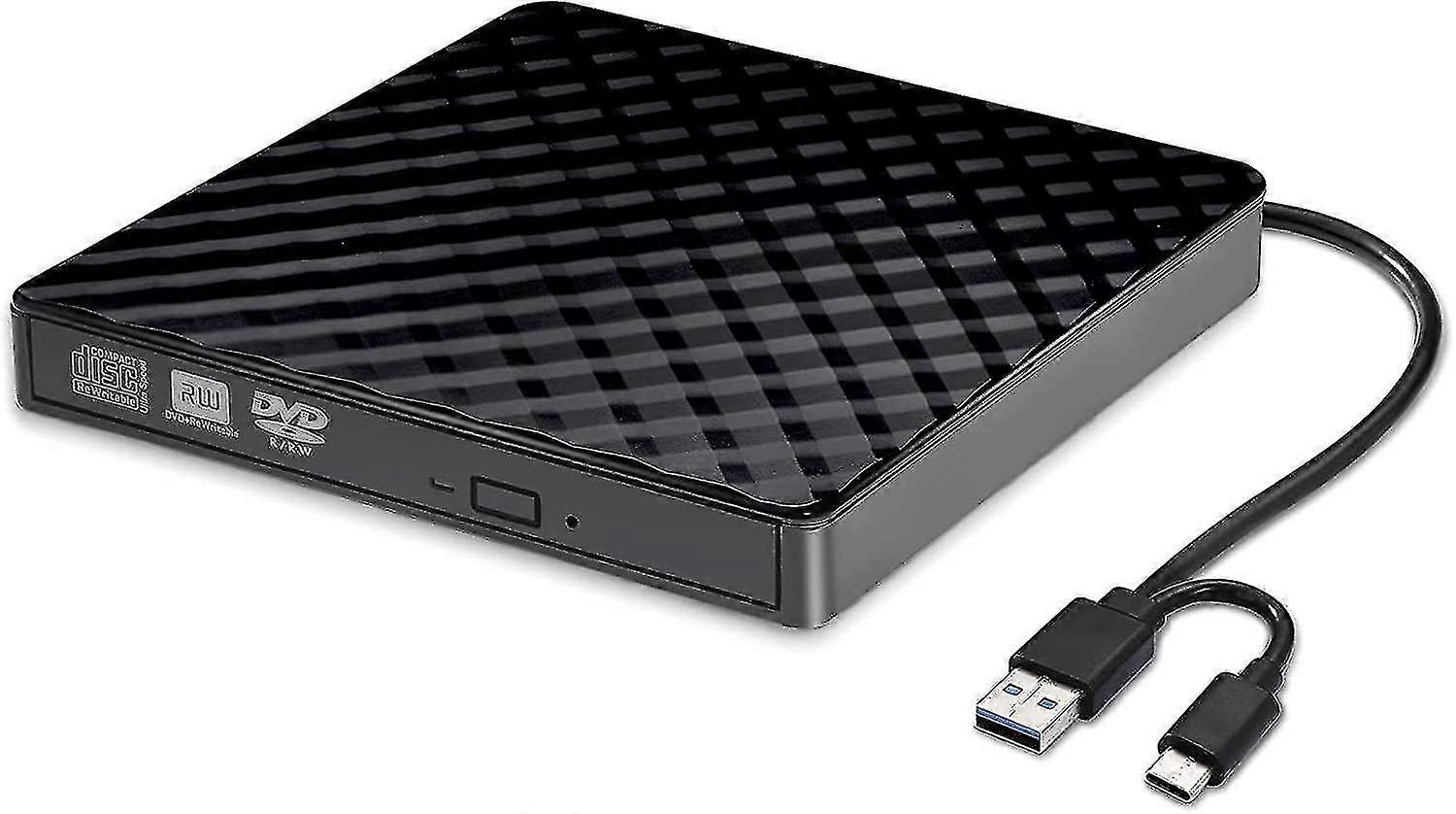 Square Pattern Usb3.0 External Optical Drive Dvd Recorder External Notebook Mobile Optical Drive External Recorder