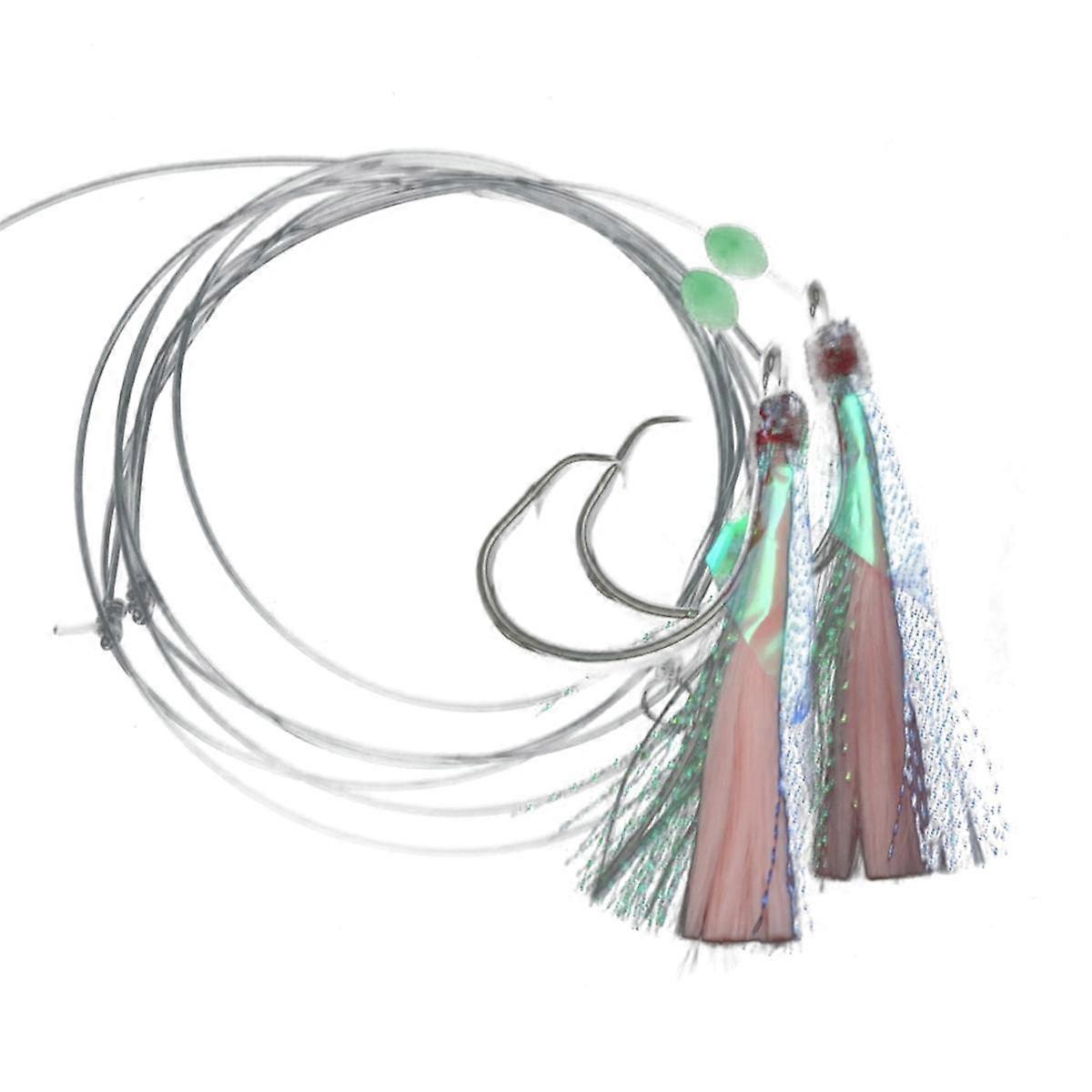 -Rigs 8/0 Lures Bait Rigs, Glow Fishing Beads High Carbon Hooks for Freshwater/Saltwater A