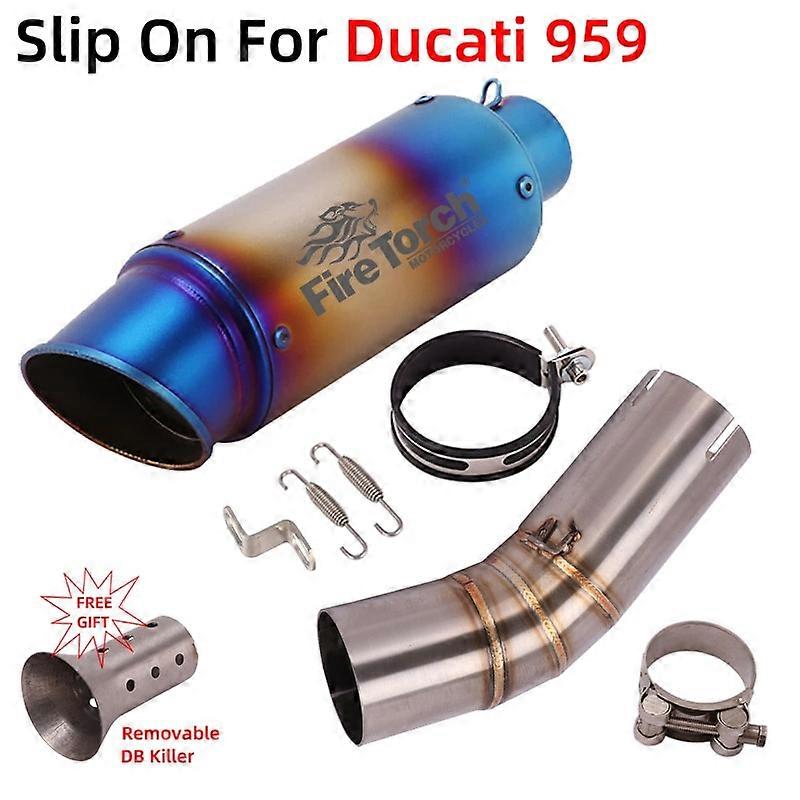 Motorcycle Exhaust Escape Systems Modify Silencer Middle Link Pipe Muffler DB Killer Slip On For Ducati 959 Panigale