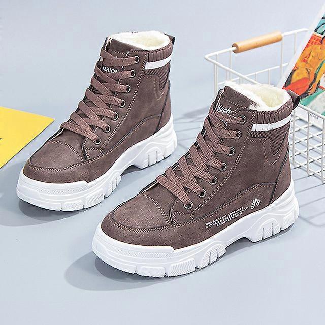 Sapatos de algodão femininos quentes para inverno, plus size, veludo, para estudantes, com sola grossa, grossos, quentes para neve, botas femininas de algodão