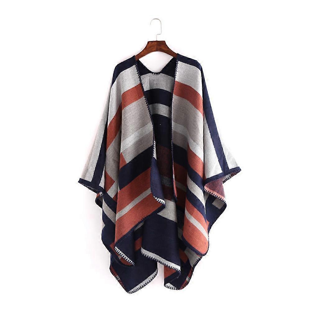 Warm Shawl Scarf Open Front Poncho Winter Coat for Lady