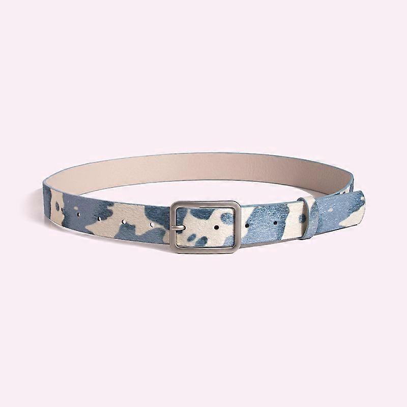 Färgglada Cow Print Bälten Mode PU Bälten Zink Alloy Spännen Kvinna Kläder Tillbehör Bälten