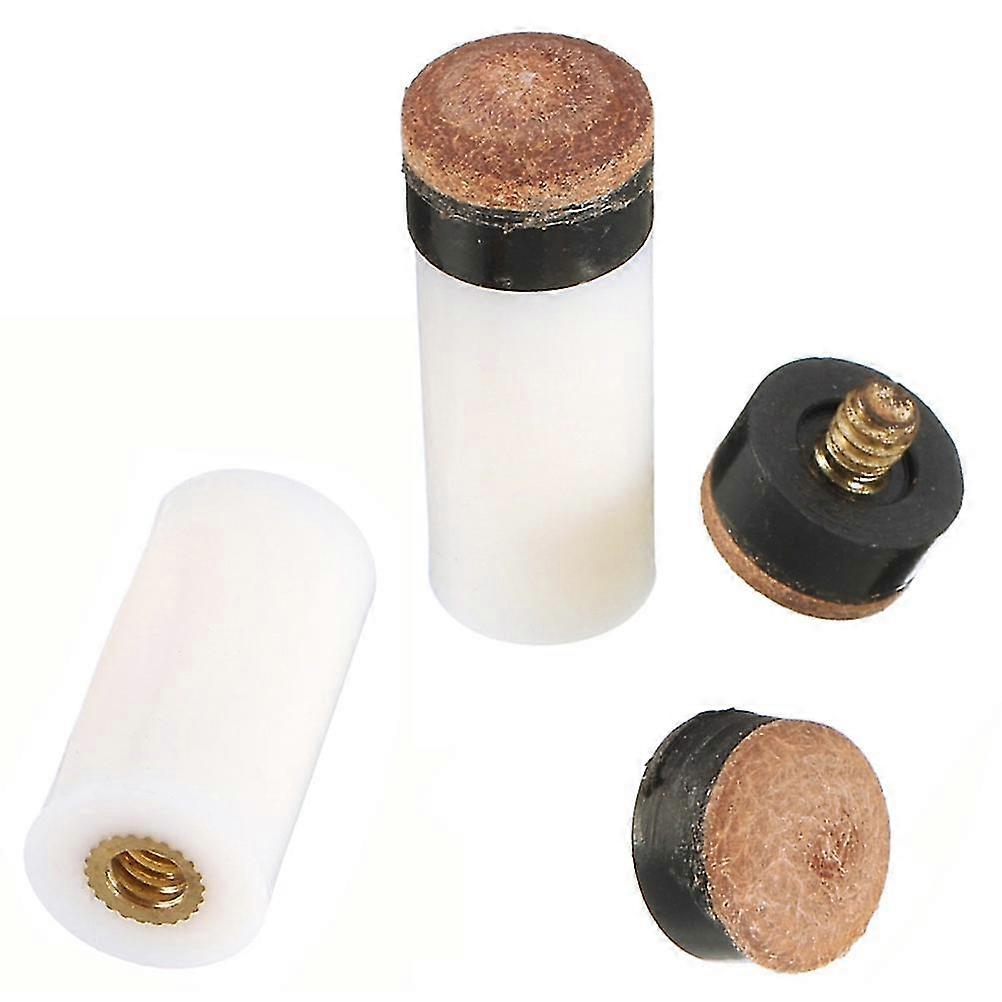10pcs American Style Billiard Cue Ferrules and Tips Billiard Replacement Screw-on Tips with Pool Cue Stick Ferrules Hard Cue Tips Banmo