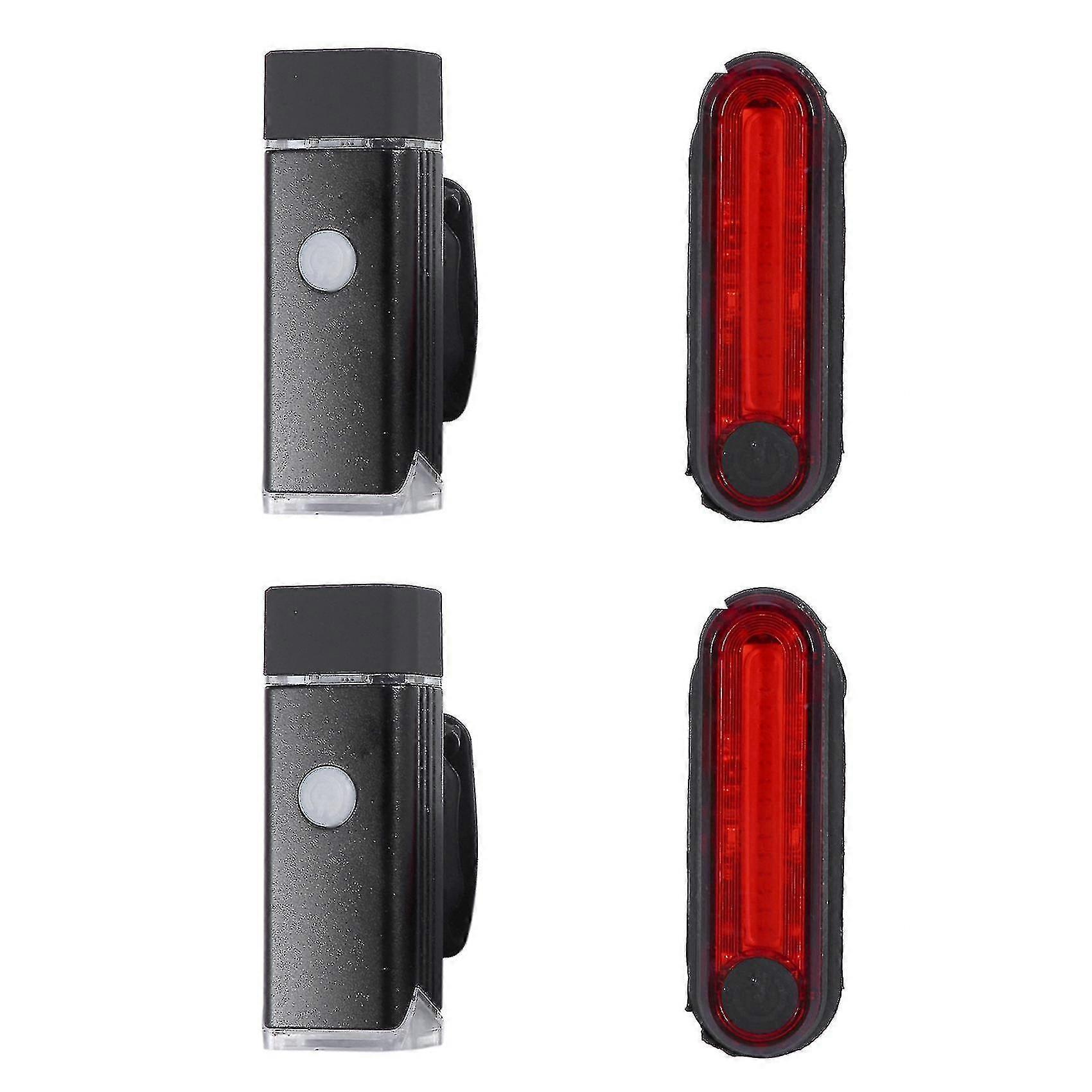 Bicycle Usb Led Rechargeable Set Mountain Cycle Front Back Headlight