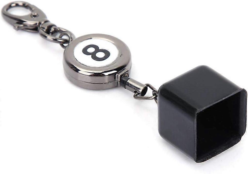 Snooker Queue Chalk Box Billard Chalk Pocket Pool Queue Chalk Bag mit einziehbarem Schlüsselring