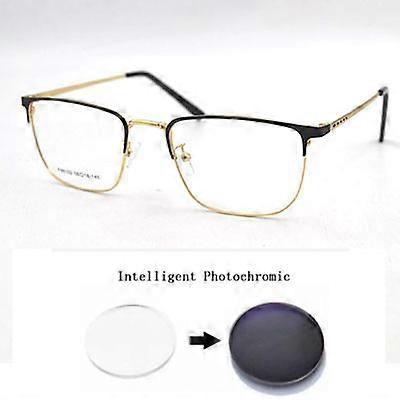 Sun Pochromic Bifocals Reading Glasses Magnifier Pour Femmes Hommes Titanium Square