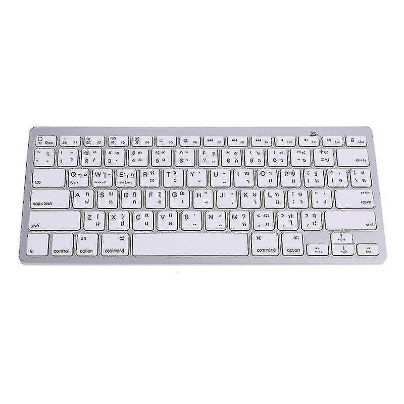 Tastiera wireless EA Thailand inglese tailandese 78 tasti compatibile con Bluetooth per iPad, laptop, Macbook, tablet, PC, telefono cellulare