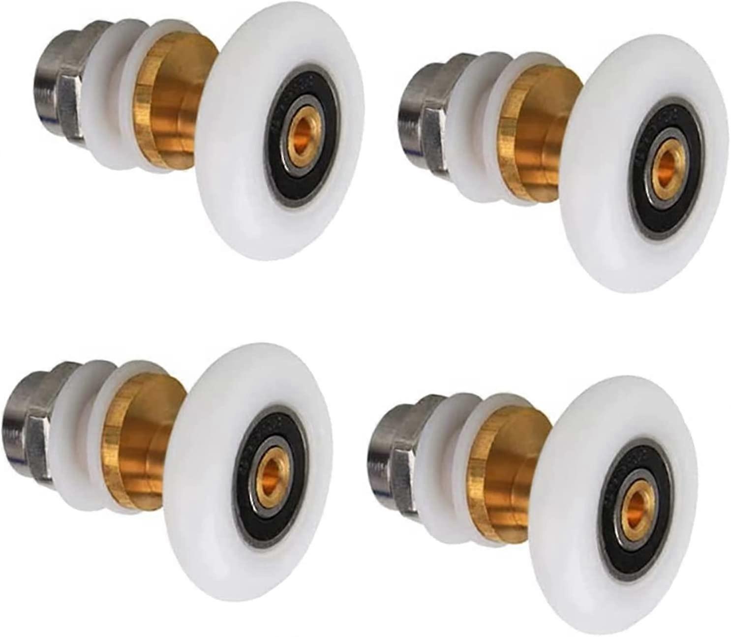 Set of 4 Shower Cubicle Rollers, Sliding Door Rollers, Roller for Shower Door Rollers, Shower Door Rollers, 25 mm Shower Cubicle Rollers, Shower Cabin