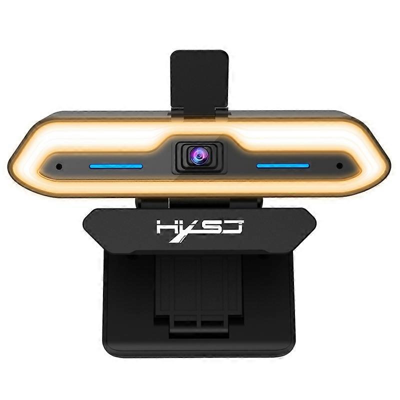 60FPS 1080P Webcam with Microphone Auto Focus Computer Camera with 3 Light Colors Adjustable Brightness