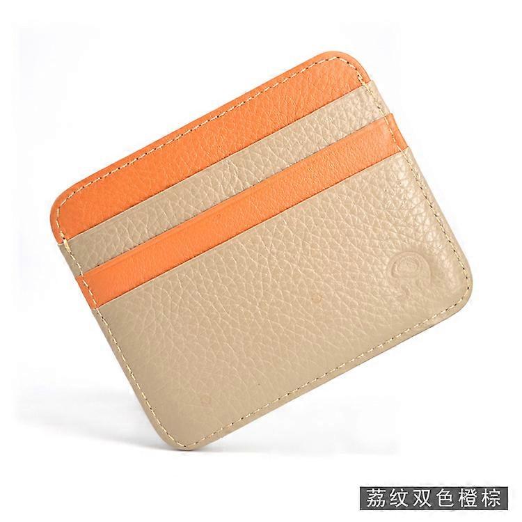 Men Retro Cowhide Leather Card Bag with 7 Card Slot Super Thin 100% Real Leather Bank Card Holder Small Coin Purse