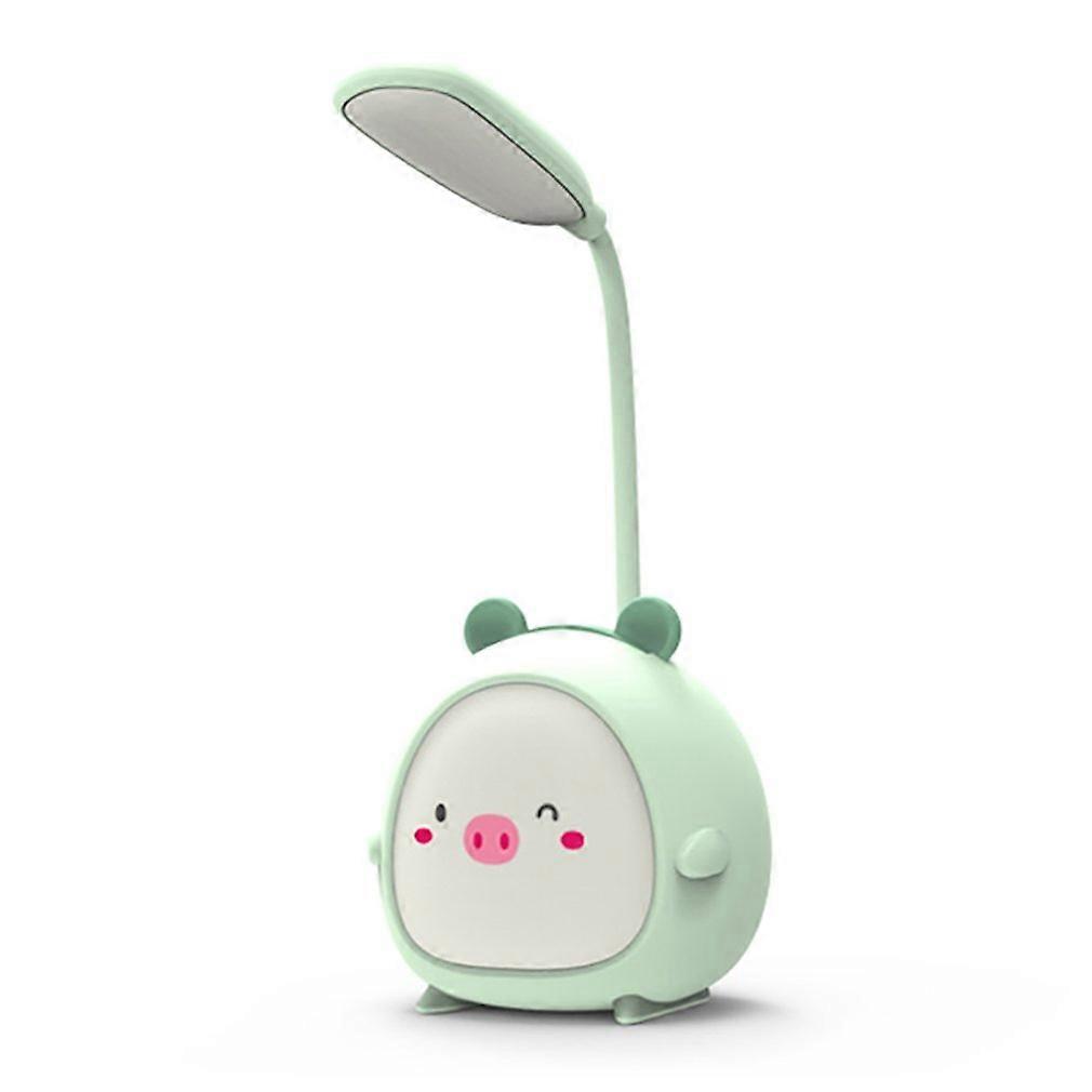 Dimmable Foldable LED Desk Lamp, Portable Learning Lamp, Cute Animal, Adjustable Temperature, USB 62, Table, Three Documents