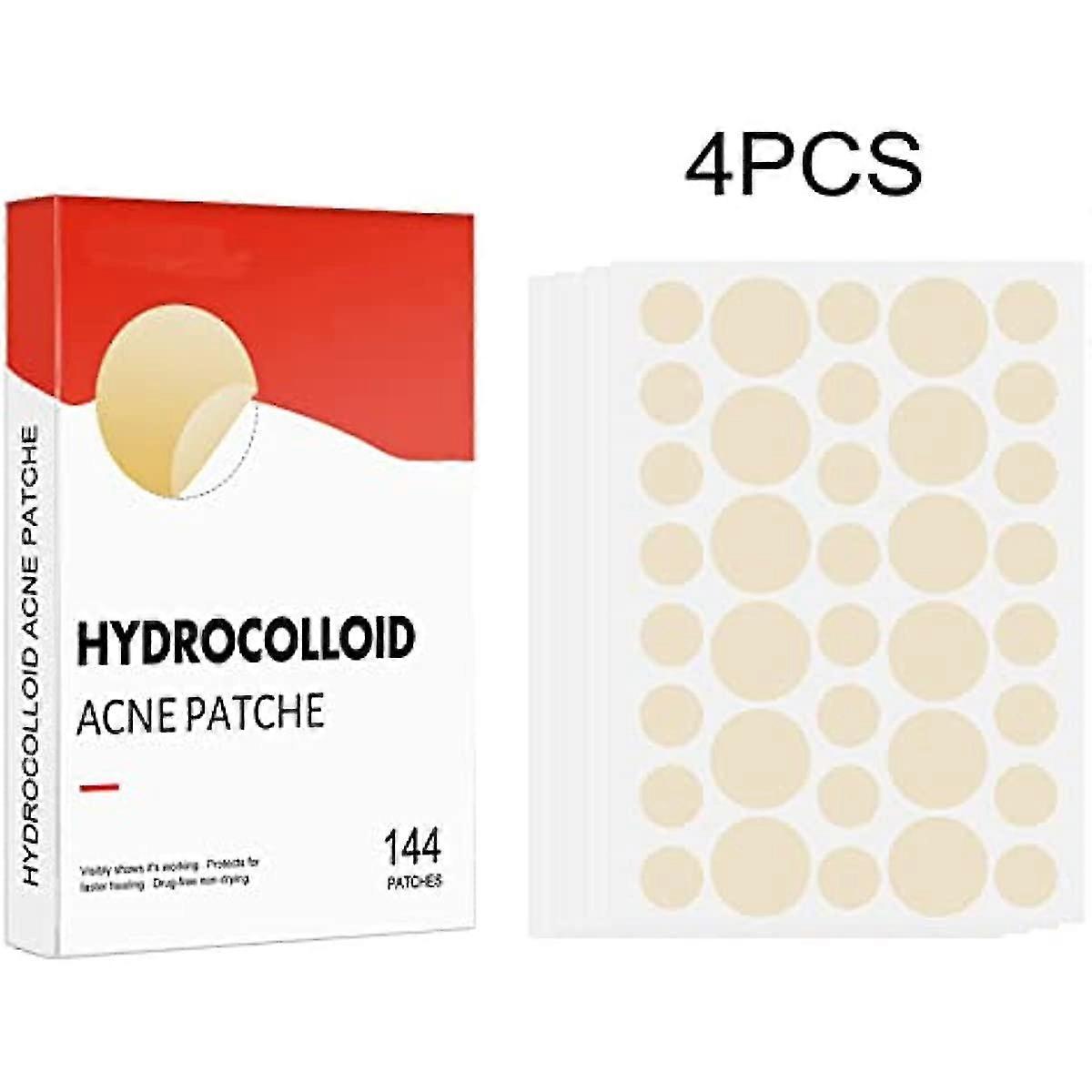 Patchs d’acné 144pcs Patchs de boutons hydrocolloïdes invisibles