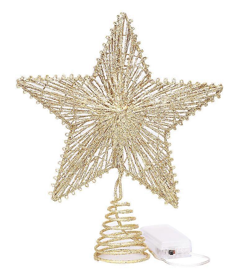 Christmas Tree Topper Star with LED Lights Xmas Tree Decor
