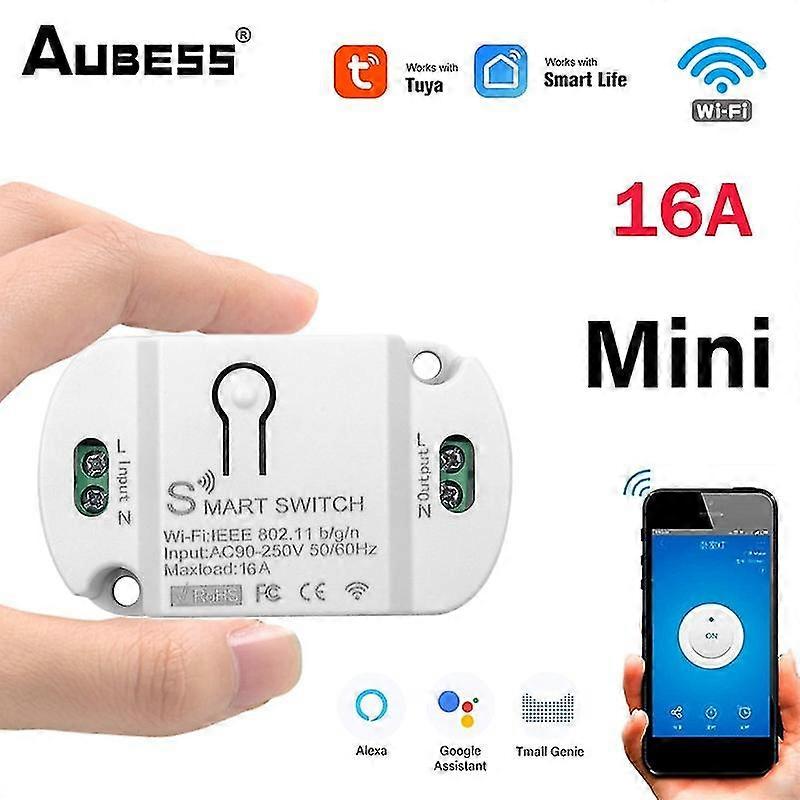 Aubess 10a/16a Smart Wifi Switch 2000w Tuya Smart Home Automation Module