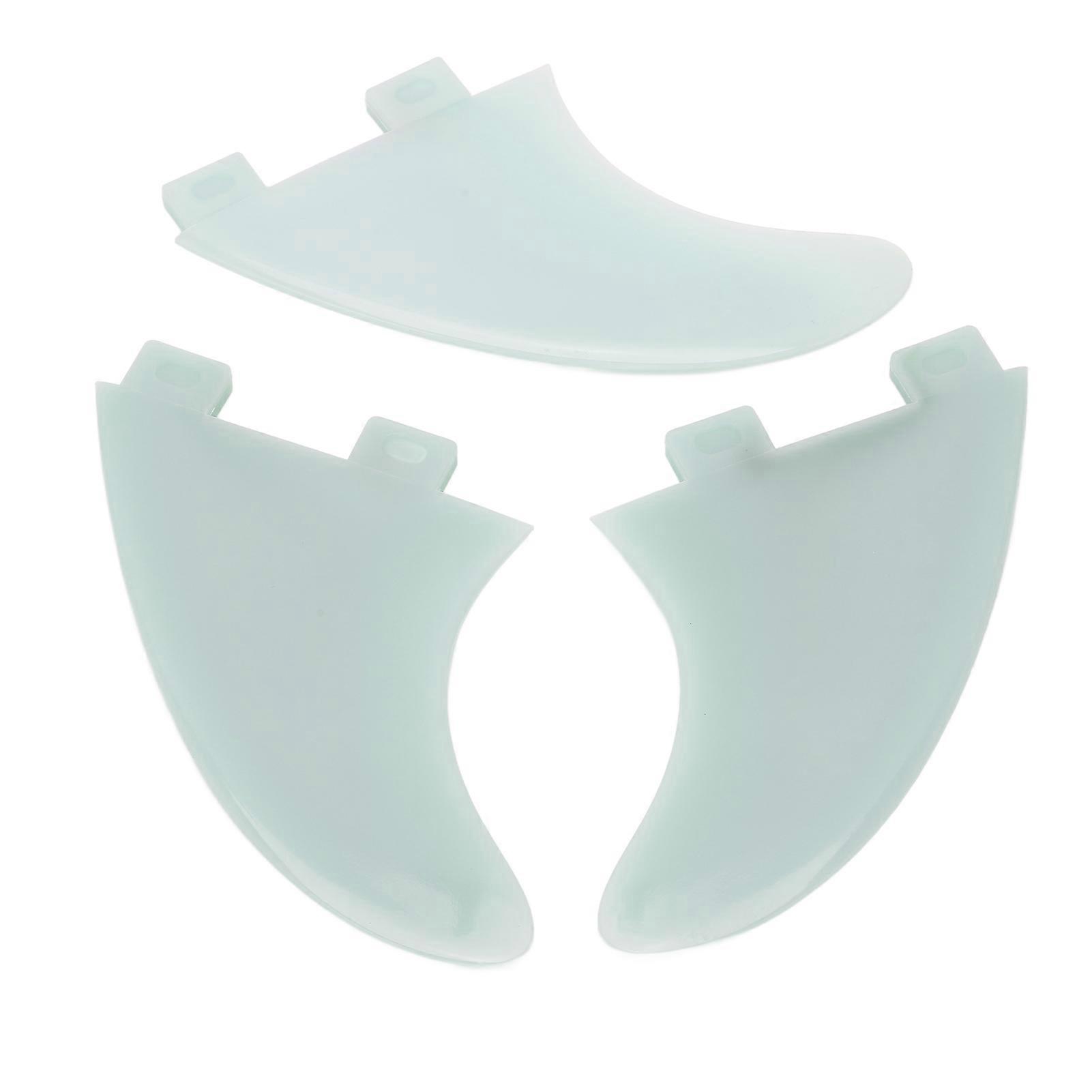 3PCS Surfboard Fin Replacement PVC Paddle Board Fin Surfboard Accessory for OutdoorTranslucent