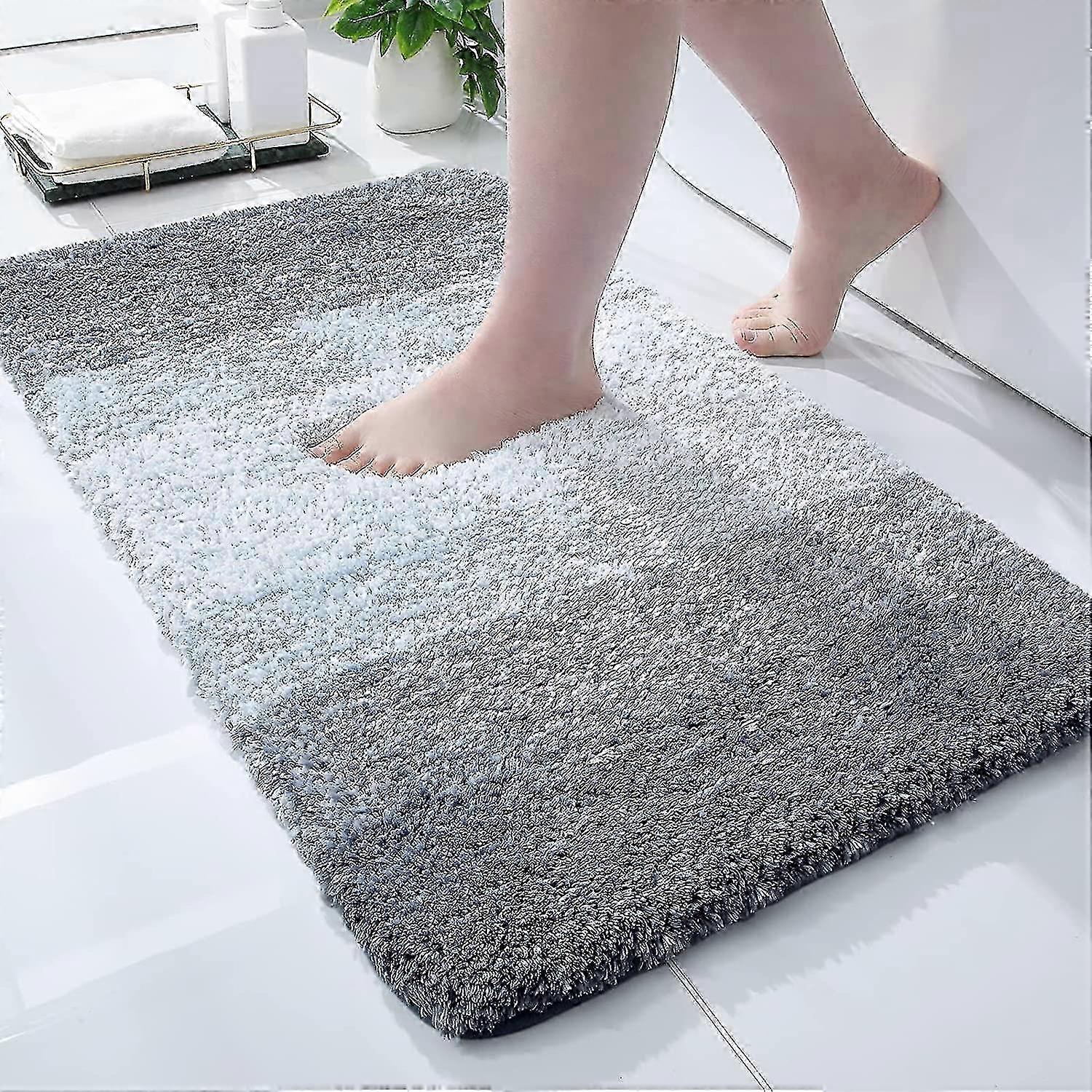 Luxury Bathroom Rug Mat, Extra Soft And Absorbent Microfiber Bath Rugs, Non-slip